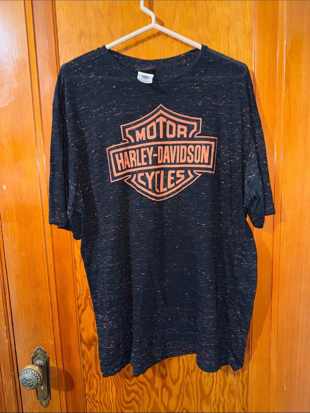 Harley-Davidson Black Tee with Orange Shield Logo
